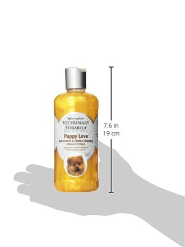 Veterinary Formula Solutions Puppy Love Extra Gentle Tearless Shampoo, 17 oz – Safe for Puppies Over 6 Weeks –Puppy Shampoo with Fresh Scent, Long-Lasting Clean – Cleanses Without Drying Delicate Skin