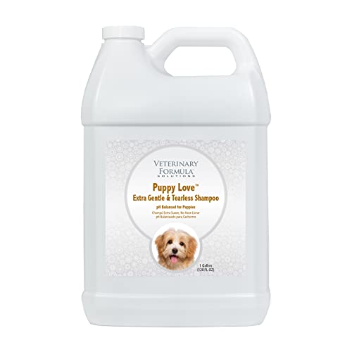 Veterinary Formula Solutions Puppy Love Extra Gentle Tearless Shampoo, 17 oz – Safe for Puppies Over 6 Weeks –Puppy Shampoo with Fresh Scent, Long-Lasting Clean – Cleanses Without Drying Delicate Skin