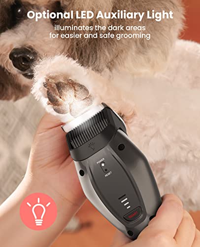 DOG CARE Smart Dog Clippers for Grooming with 3 Speeds, Auxiliary Light, Cordless Professional Dog Grooming Clippers, Low Noise Rechargeable Heavy-Duty Pet Hair Shaver for Dog Cat 2023 Upgraded